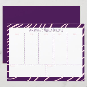 Calendrier hebdomadaire personnalisé du budget pou