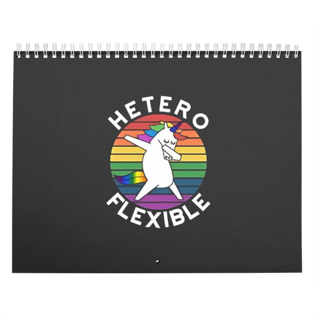 Calendrier Hetero Flexible LGBT Lesbian bisexuel Trans (Protection)