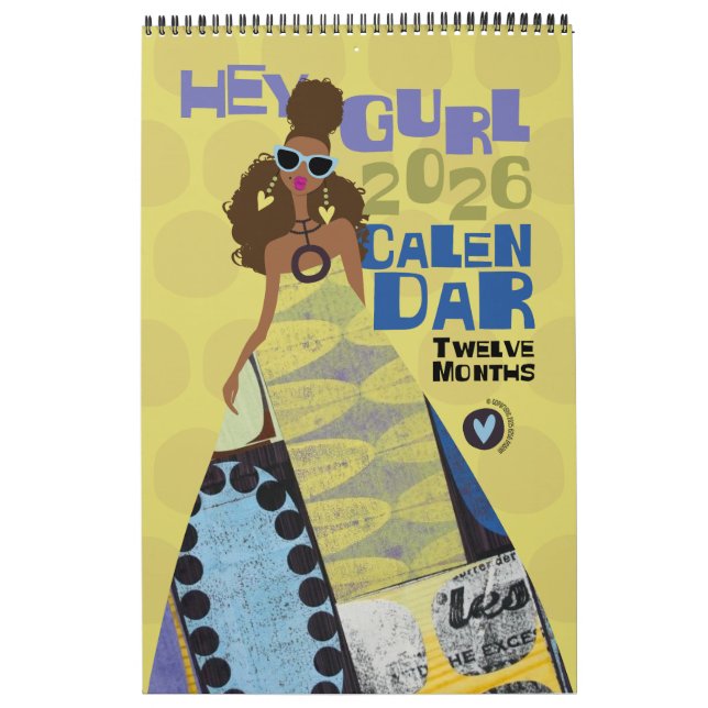 Calendrier Hey Gurl 2026 12-Month Calendar (Protection)
