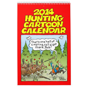 Calendrier hilare de bande dessinée de la chasse