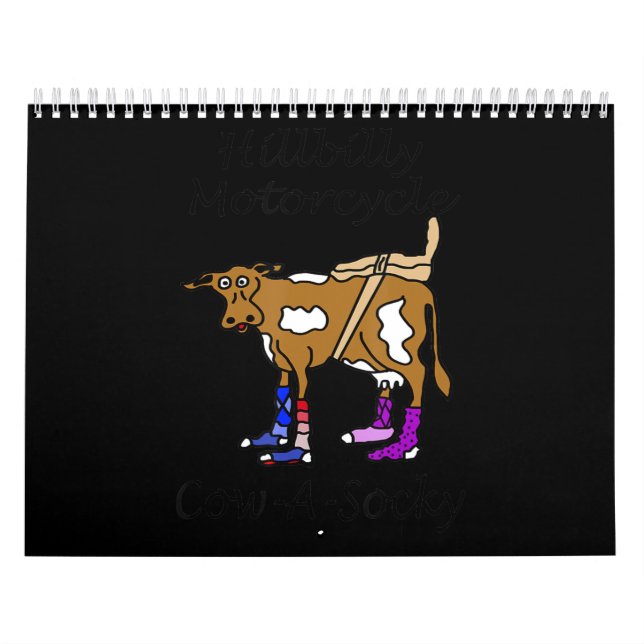Calendrier Hillbilly Motorcycle Drôle Cadeau Vache Pour Vélos (Protection)