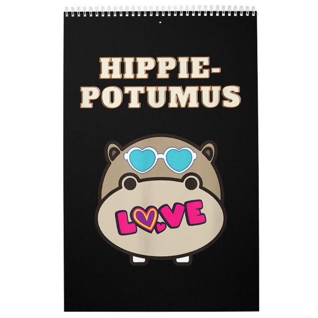 Calendrier Hippie Potumus Baby Hippopotamus Lover (Protection)