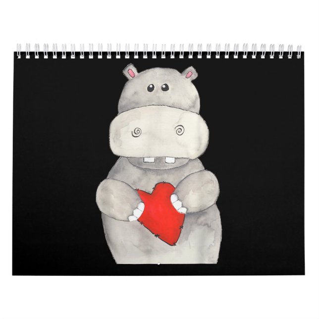 Calendrier Hippopotame de l'Hippopotame| Love Hippo (Protection)