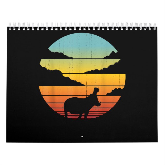 Calendrier Hippopotame des années 60 les années 70 Hippo | Hi (Protection)