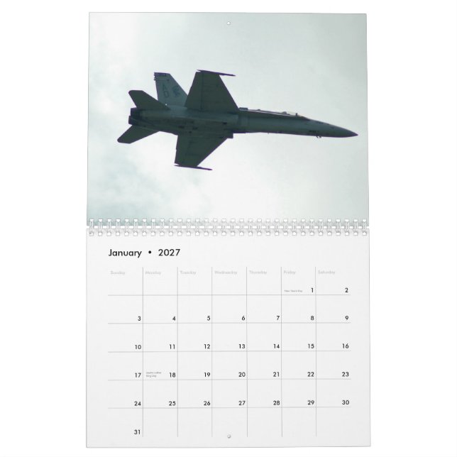 Calendrier Histoire d'aviation (Jan 2027)