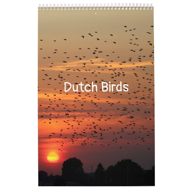 Calendrier Hollandse vogels Kalender aan te passen (Protection)