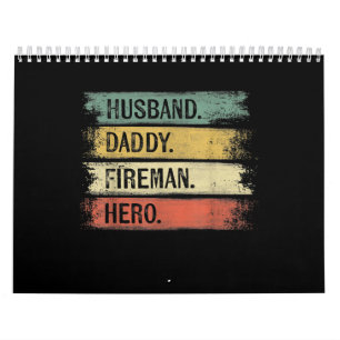Calendrier Homme Mari Daddy Fireman Hero Pompier