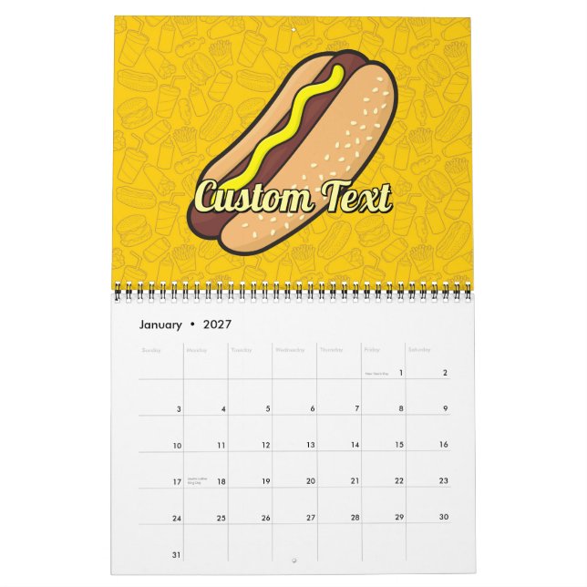 Calendrier Hot-dog (Jan 2027)