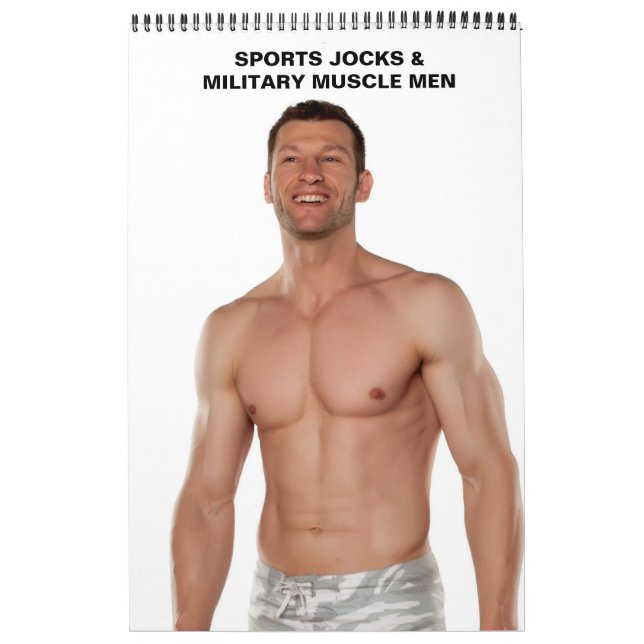 Calendrier Hot Guys Sports Jocks Shirless Military Muscle (Protection)