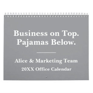 Calendrier Humour de bureau amusant pour le travail à distanc