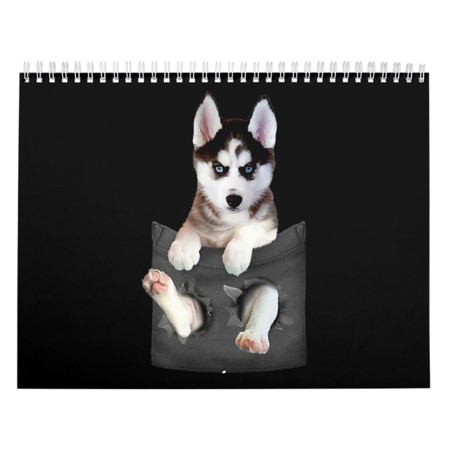 Calendrier Husky| Husky Sibérien Dans La Pocket Puppy (Protection)