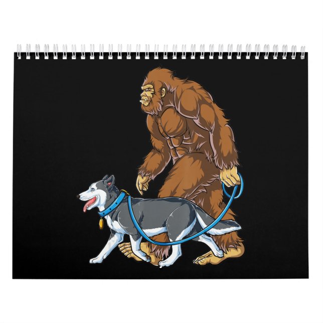 Calendrier Husky| Marche des chiens de Bigfoot Siberian Husky (Protection)