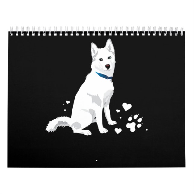 Calendrier Husky Sibérie Husky Sweet White Snow Dog (Protection)