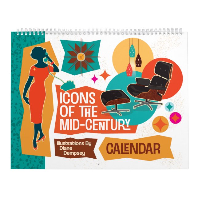 Calendrier Icônes du milieu du siècle (Protection)