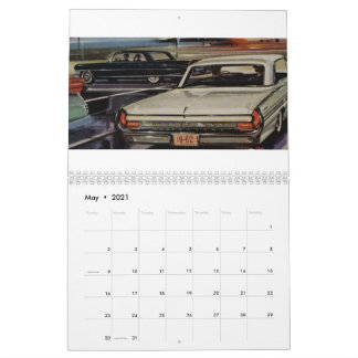 Calendrier Illustrated Cars & Folks 2021