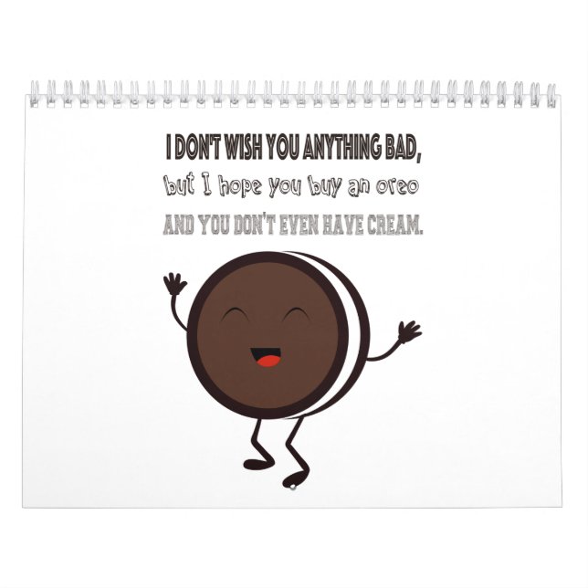 Calendrier Illustration avec une citation au sujet d'Oreo (Protection)