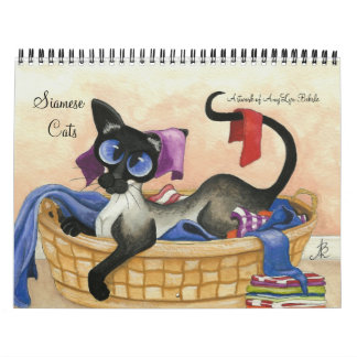Calendrier Illustration de chat siamois par AmyLyn Bihrle