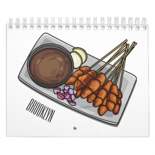 Calendrier Illustration de dessin alimentaire