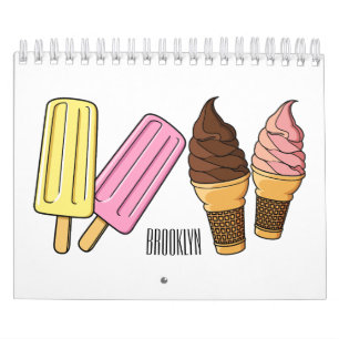 Calendrier Illustration de dessin alimentaire