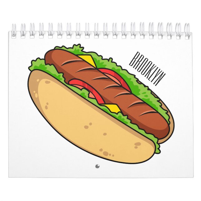 Calendrier Illustration de dessin alimentaire (Protection)