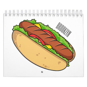 Calendrier Illustration de dessin alimentaire