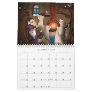 Calendrier Illustration du livre pour enfants peints à la mai
