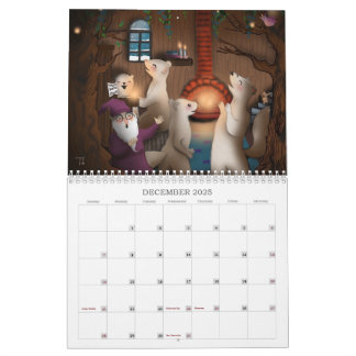 Calendrier Illustration du livre pour enfants peints à la mai