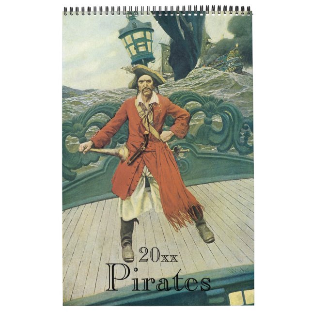 Calendrier Illustration vintage Pirates et Buccaners (Protection)