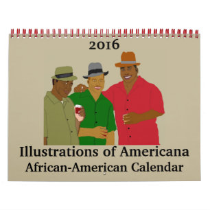 Calendrier Illustrations d'Americana afro-américaine