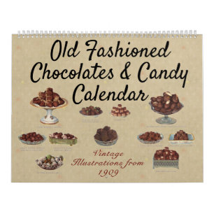 Calendrier Illustrations de chocolats et bonbons