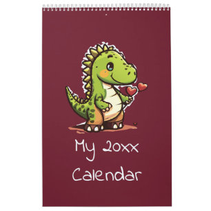 Calendrier Illustrations De Dinosaures Cute