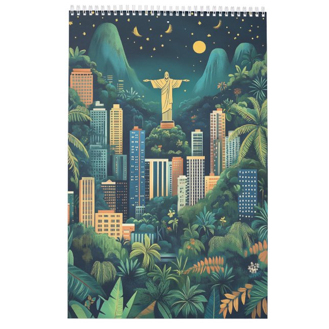 Calendrier Illustrations des villes du monde (Dos)