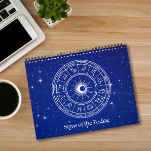 Calendrier Illustrations du zodiaque avec des étoiles