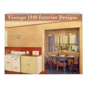 Calendrier Illustrations vintages des Designs d'intérieur de