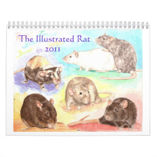 Calendrier illustré 2011 de portrait de rat