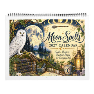 Calendrier illustré personnalisé des sorts lunaire