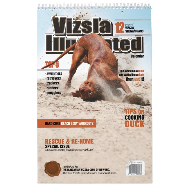 Calendrier illustré Vizsla (Protection)