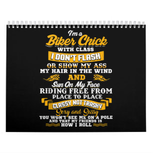 Calendrier I'm A Biker Chick Gift pour les amateurs de moto