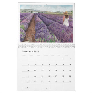 Calendrier Images aquarelle de YL Lavender et plus de calendr