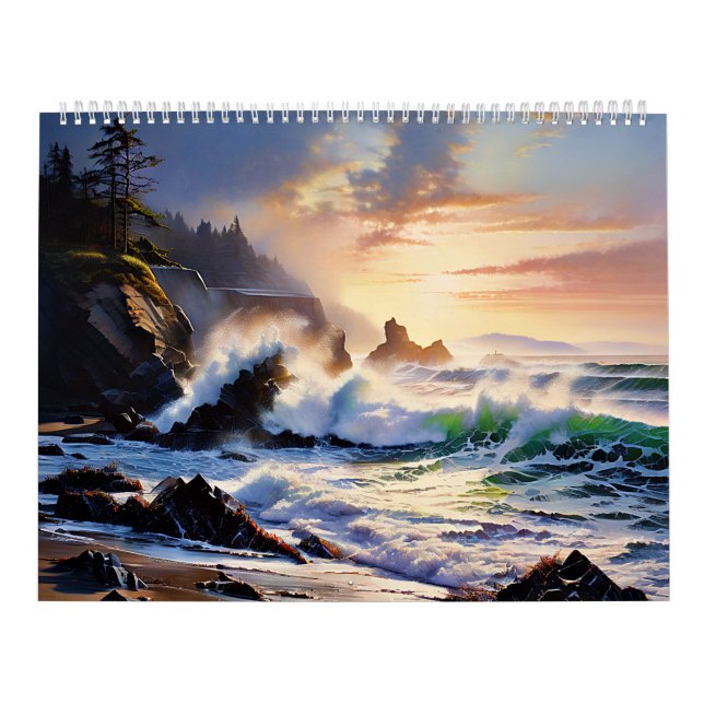 Calendrier Images côtières peintes fantastiques (Protection)