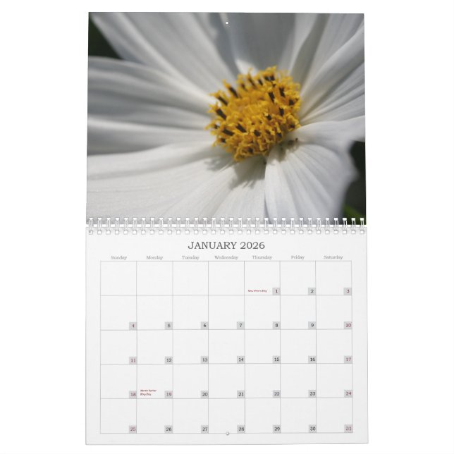 Calendrier Images de fleur (Jan 2026)