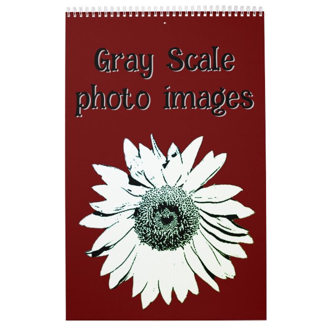 Calendrier - Images photo à échelle grise (Protection)