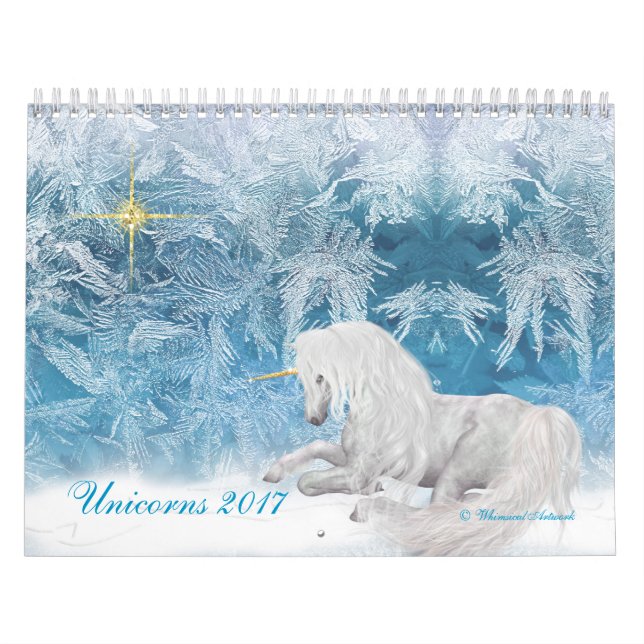 Calendrier Imaginaire Unicornes et Pegasus sur la glace 2017  (Protection)