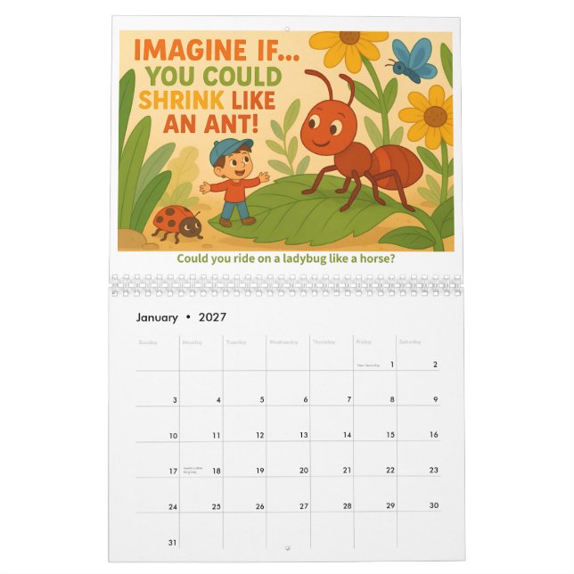 Calendrier Imagine If… Kids’ Creative Imagination Calendar (Jan 2027)