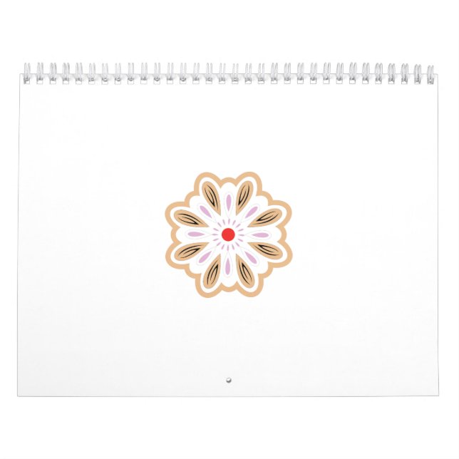 Calendrier Impression d'art floral Mandala | Décor Boho (Protection)