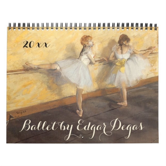 Calendrier Impressionnisme vintage Ballet Art par Edgar Degas (Protection)