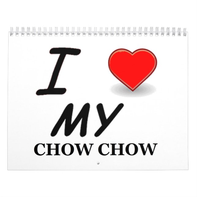 calendrier imprimé chow chow (Protection)
