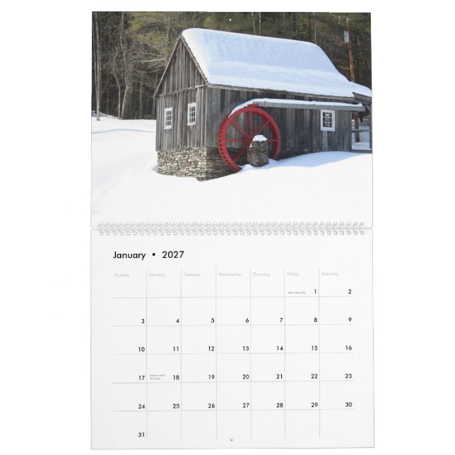 Calendrier imprimé par coutume (Jan 2027)