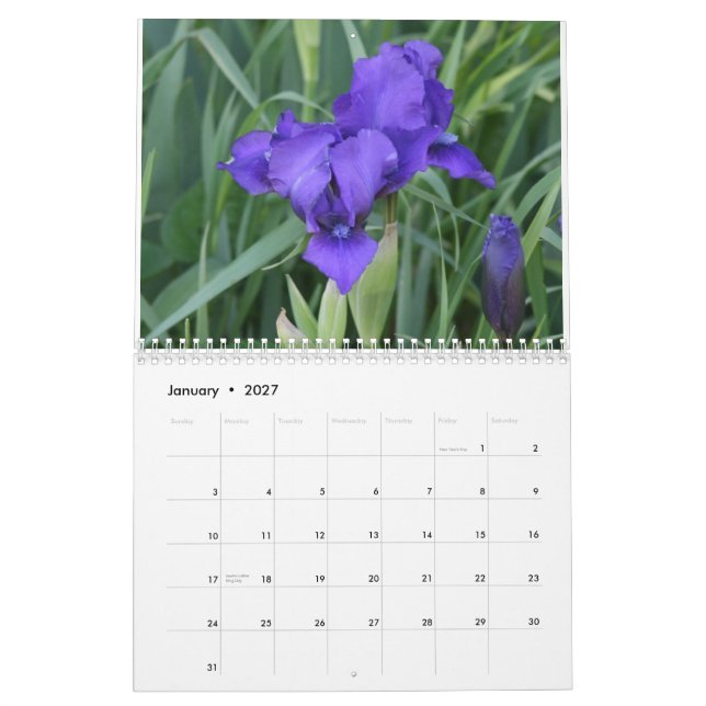 Calendrier imprimé par coutume (Jan 2027)