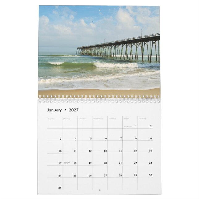 Calendrier imprimé par coutume (Jan 2027)